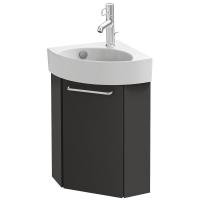 Тумба под раковину Jacob Delafon Odeon Rive Gauche EB2584D-R5-S40, 45 см, цвет насыщенный серый лак сатин, ручка хром