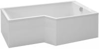 Фронтальная панель для ванны Jacob Delafon Bain-Douche Neo 170 см, алюминиевый, белый, с изгибом