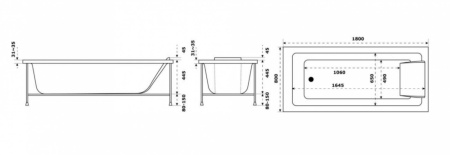 Акриловая ванна 180х80 см Jacob Delafon Sofa E60516RU-00