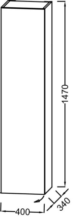 Пенал Jacob Delafon Rythmik, цвет Арлингтонгский Дуб, правое открывание двери, EB1850D-E70