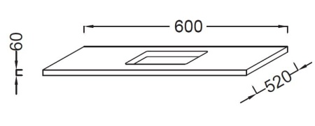 Столешница Jacob Delafon Parallel EB53-0600-E10