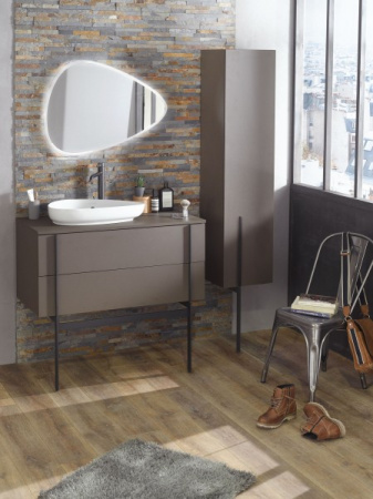 Комплект мебели для ванной 100 см Jacob Delafon Nouvelle Vague EB3049-NF+EB3040-M77+EVI002-MG2