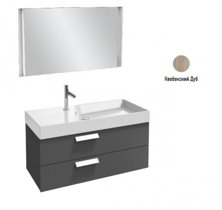 Комплект мебели для ванной 100 см Jacob Delafon Rythmik, EB576-NF+EXN112-Z-00+EB1304-E10