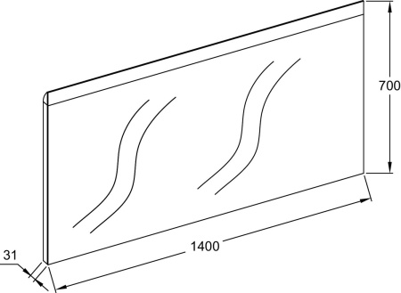 Зеркало Jacob Delafon Horizon 140 см, с подсветкой, инфракрасным выключателем и защитой от запотевания, EB1486-NF