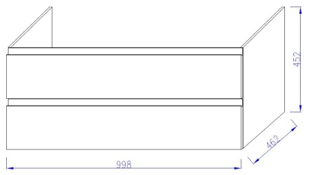 Тумба под раковину Jacob Delafon Madeleine, 100 см, блестящая белая, левая, EB2054-J5