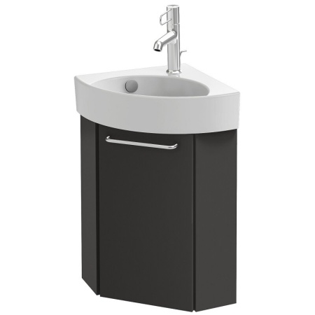 Тумба под раковину Jacob Delafon Odeon Rive Gauche EB2584D-R5-S40, 45 см, цвет насыщенный серый лак сатин, ручка хром