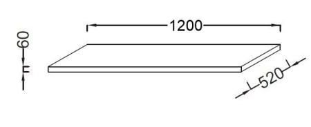 Столешница Jacob Delafon Parallel EB50-1200-E10