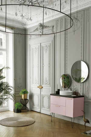 Зеркало Jacob Delafon Odeon Rive Gauche EB1176-S37, 50 см, лакированная рама нежно-розовый сатин