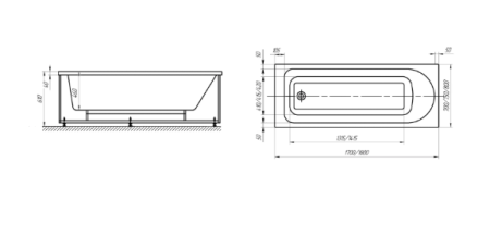 Экран Jacob Delafon Odeon Rive Gauche E6D371RU-00 180, белый