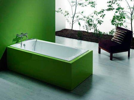 Комплект чугунная ванна 170х70 Jacob Delafon Soissons E2921-00 с душевой системой 250 мм Jacob Delafon Aleo 2.0 E26809-CP