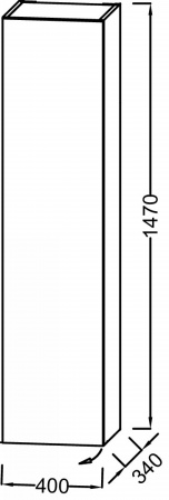 Шкаф-пенал 40 см Jacob Delafon EB1850G-E10, квебекский дуб