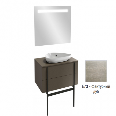 Комплект мебели для ванной 80 см Jacob Delafon Nouvelle Vague, EB1411-NF+EB3039-E73+EVI102-00