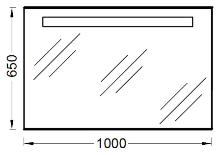 Зеркало Jacob Delafon Parallel 100 см, с подсветкой, бесконтактным выключателем и защитой от запотевания, EB1416-NF