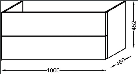 Тумба под раковину Jacob Delafon Vox 100 см, EB2075-R1-N18, белый